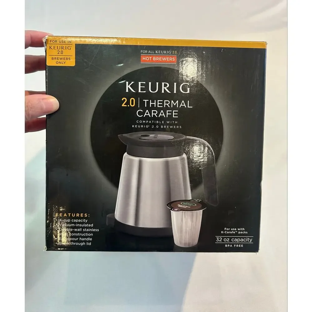 Keurig 2.0 Thermal Stainless Steel Coffee Carafe 32 Oz
